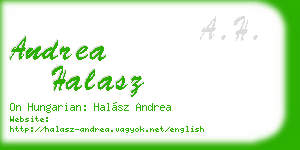 andrea halasz business card